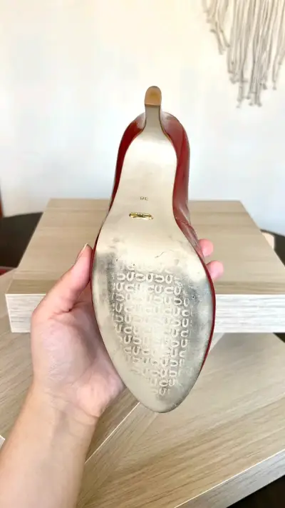 Zapato Gacel Olga de taco alto rojo charol - miniatura 6