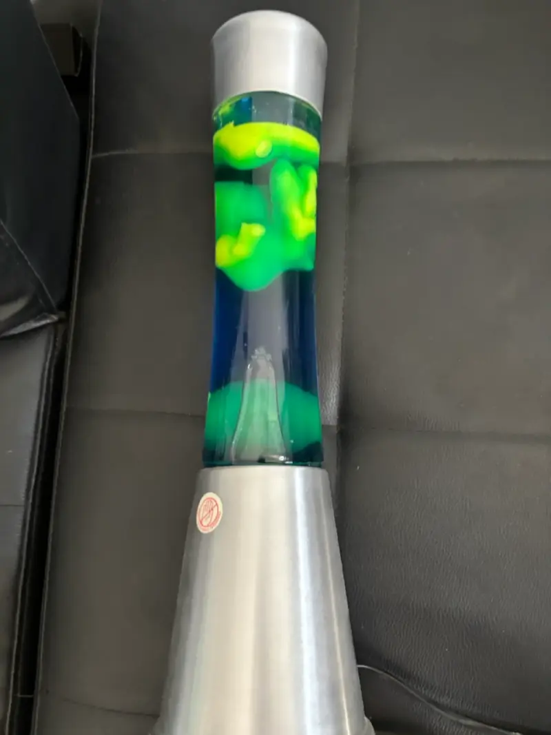 Lámpara de lava verde y azul - 1