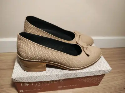 Zapatos beige 100% cuero - miniatura 1