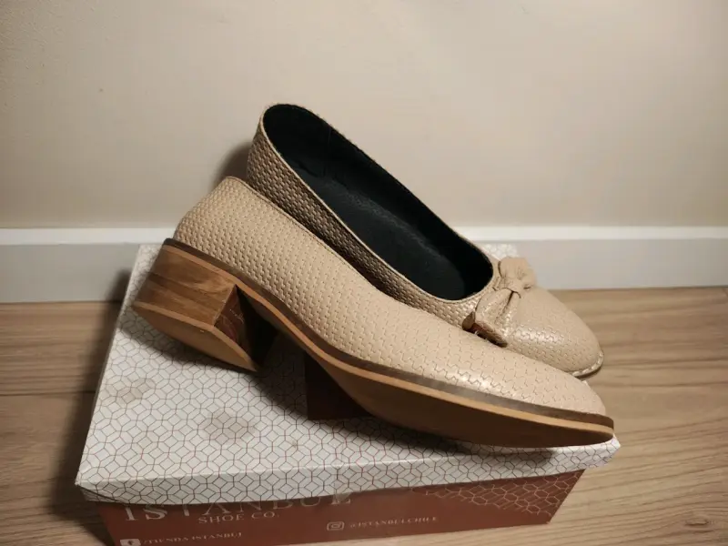 Zapatos beige 100% cuero - 4