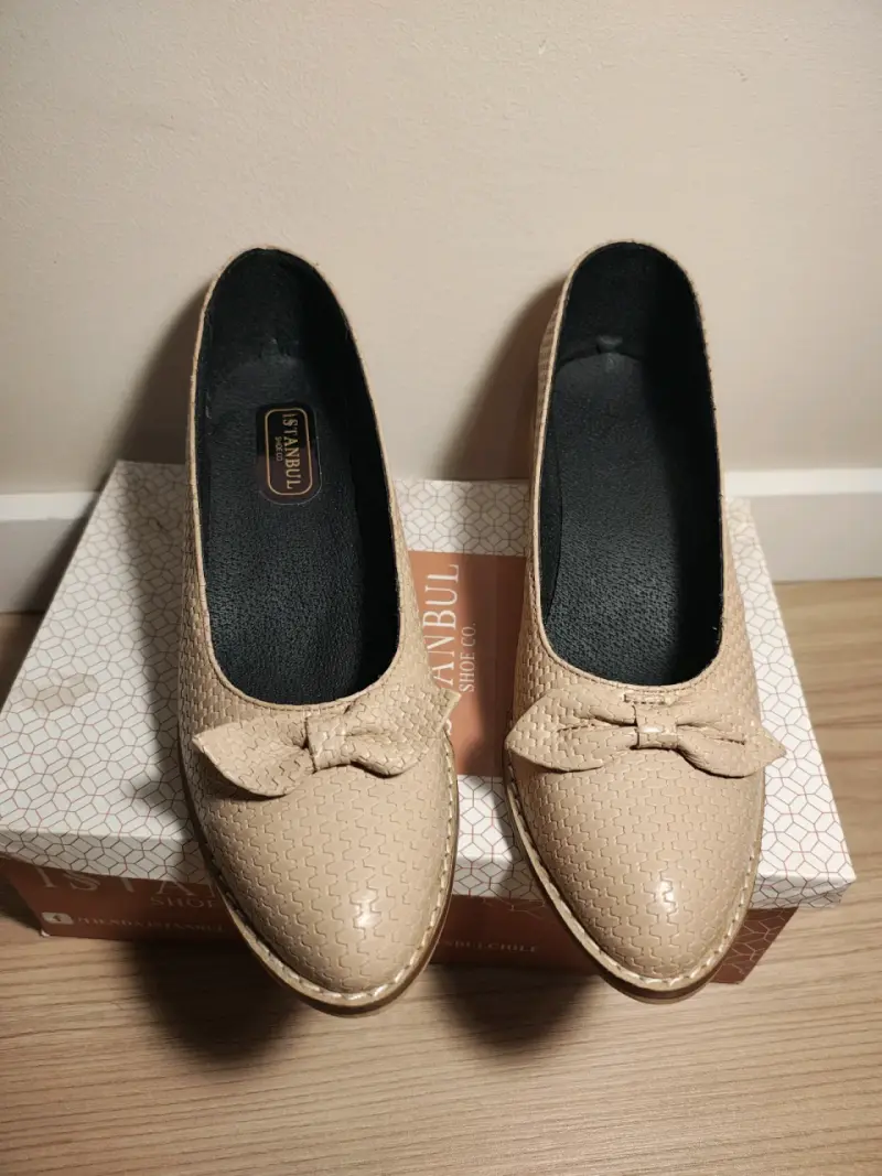 Zapatos beige 100% cuero - 6