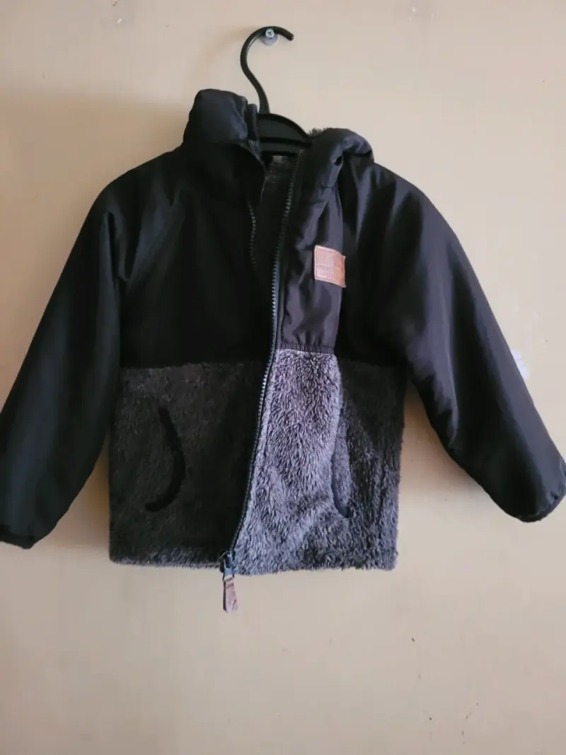 Chaqueta polar niño con capucha - 1