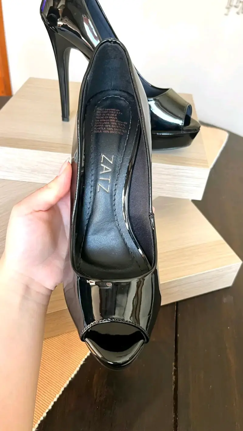 Tacones negros de charol Zatz sin punta - 6