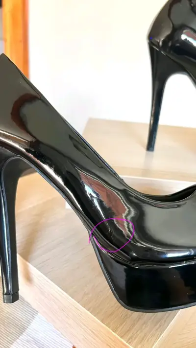 Tacones negros de charol Zatz sin punta - miniatura 8