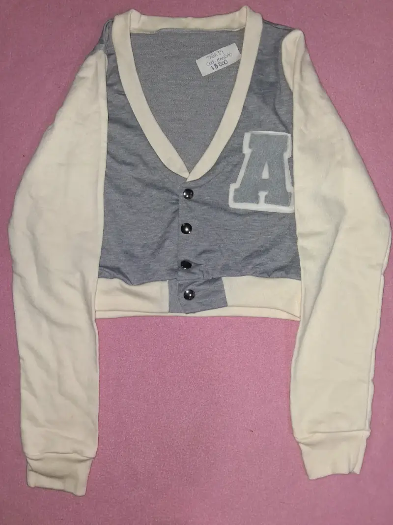 Chaqueta burdeos con cremallera - 3