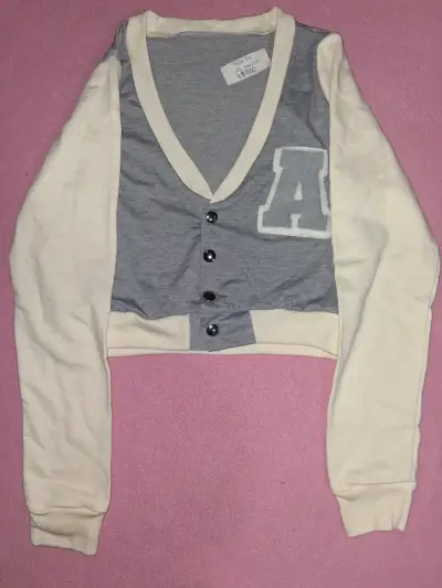 Chaqueta burdeos con cremallera - miniatura 3