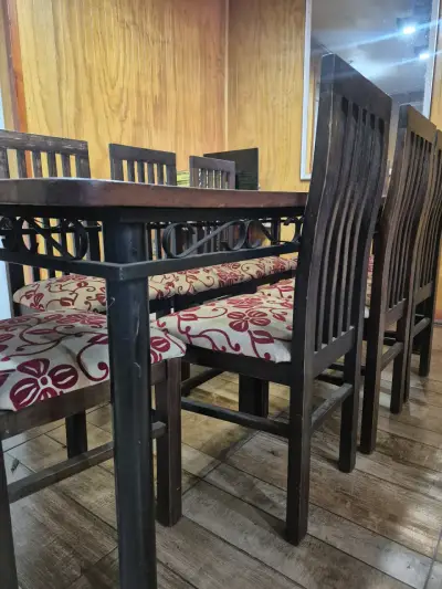 Set comedor madera 8 sillas - miniatura 2