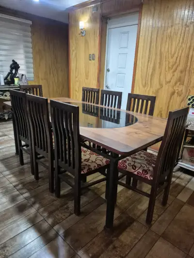 Set comedor madera 8 sillas - miniatura 4
