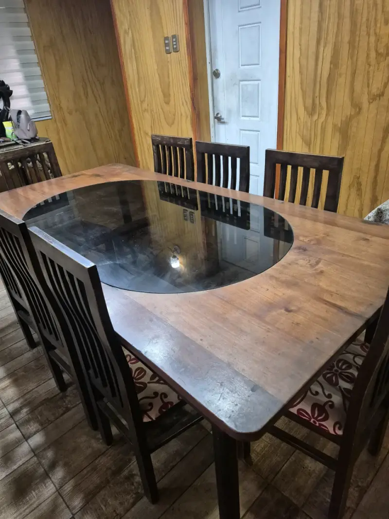 Set comedor madera 8 sillas - 5
