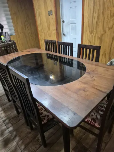 Set comedor madera 8 sillas - miniatura 5
