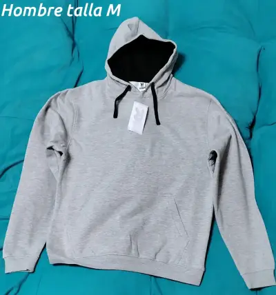 Polerón hombre gris talla M - miniatura 1