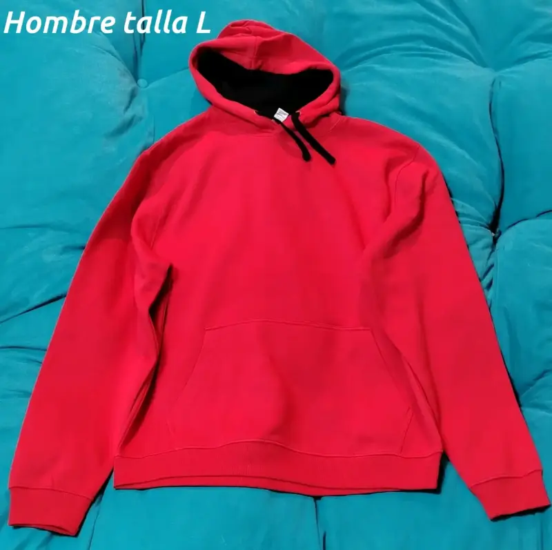 Polerón hombre gris talla M - 3