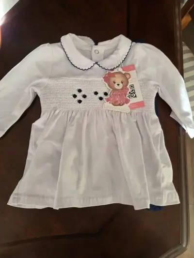 Conjunto bebé blanco y azul limonada - miniatura 2