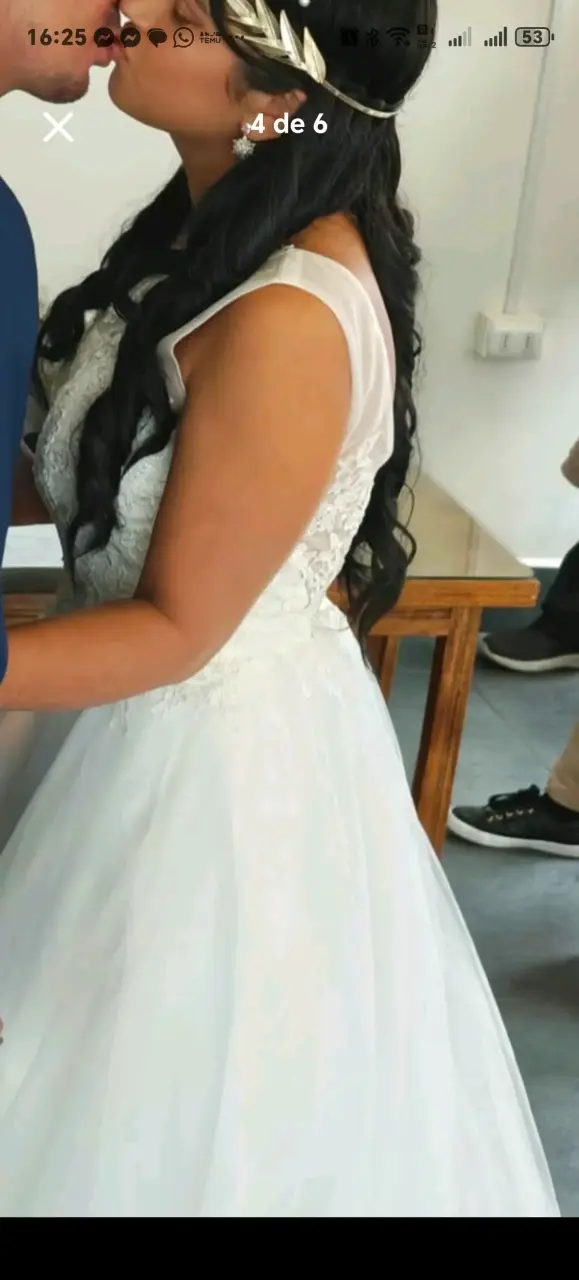 Vestido de novia blanco elegante - 4