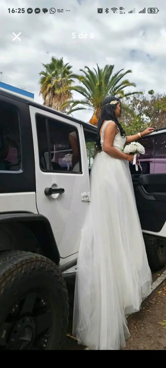 Vestido de novia blanco elegante - 5