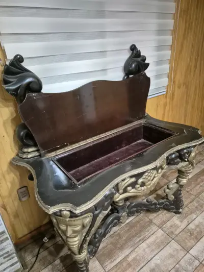 Mueble vintage tallado madera - miniatura 3