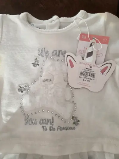 Conjunto bebé blanco y azul nueva - miniatura 2