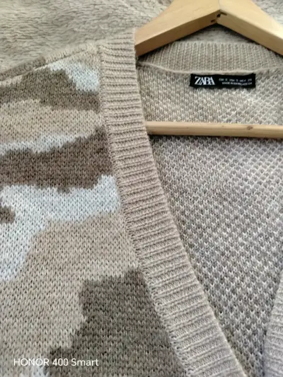 Cárdigan beige camuflado Zara - miniatura 2