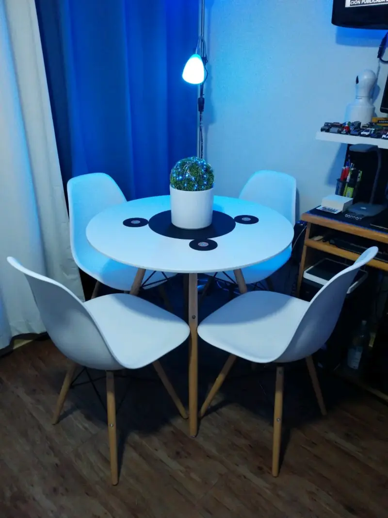 Juego de comedor blanco moderno, M+Desing.