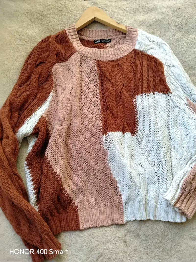 Sweater Zara tricolor tejido - 2