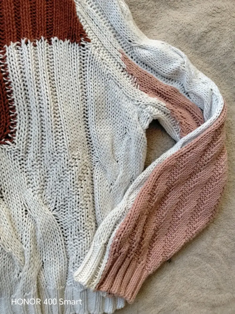 Sweater Zara tricolor tejido - 3