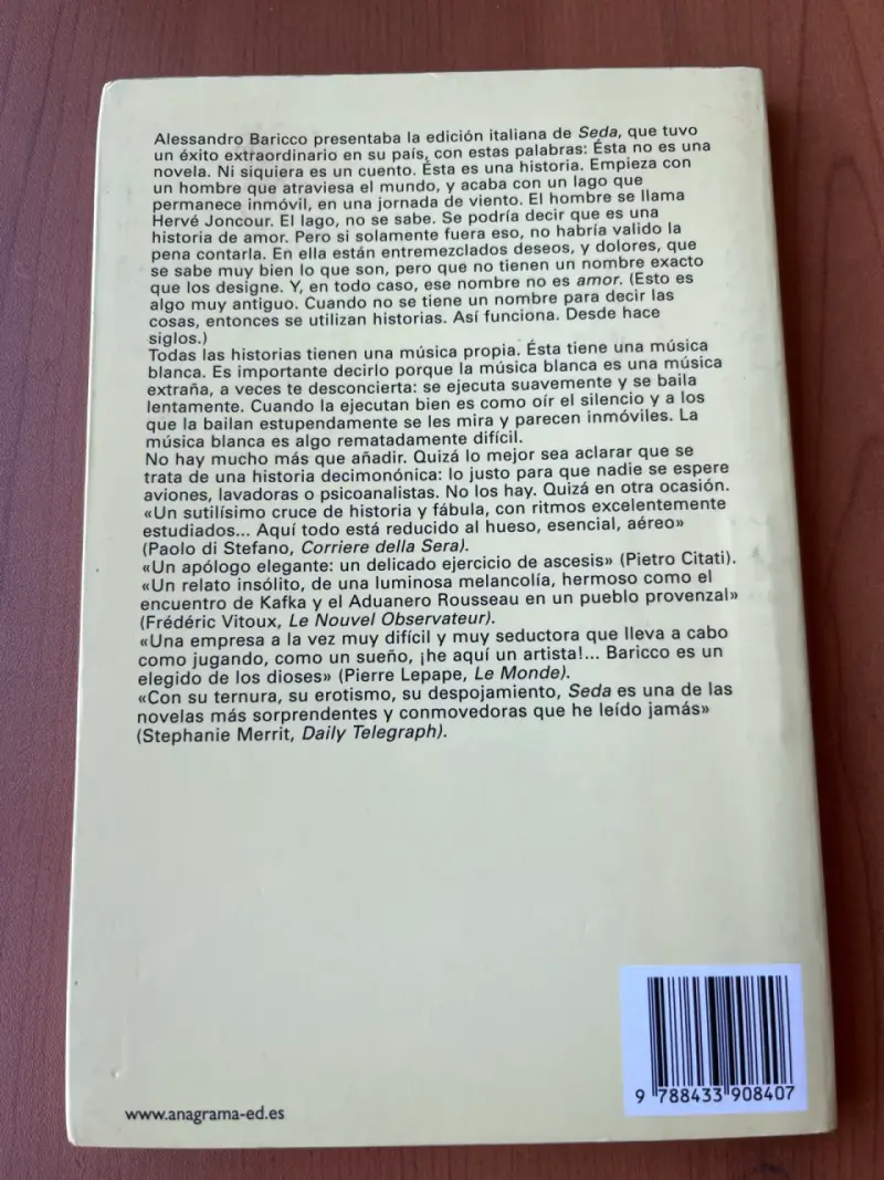 Libro Seda de Alessandro Baricco - 2