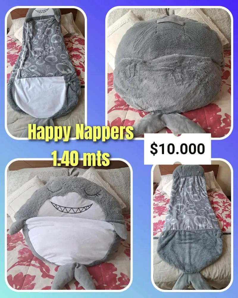 Happy Nappers. Saco de dormir tiburón gris
