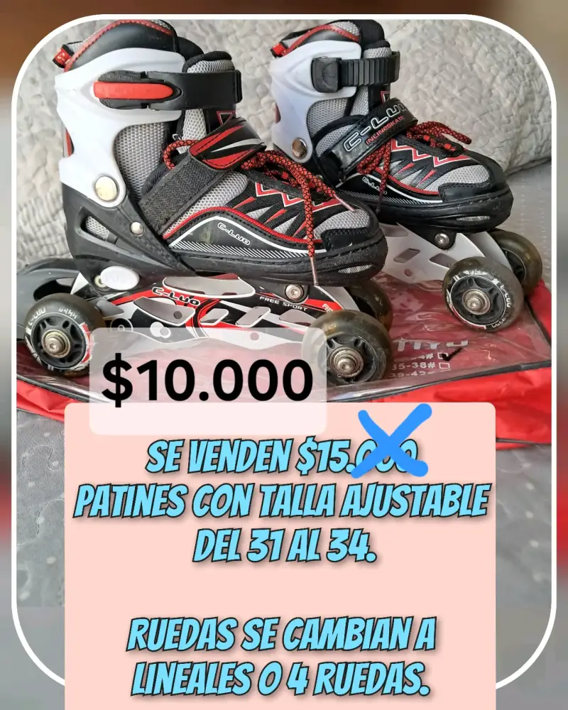 Patines ajustables G-lino rojos