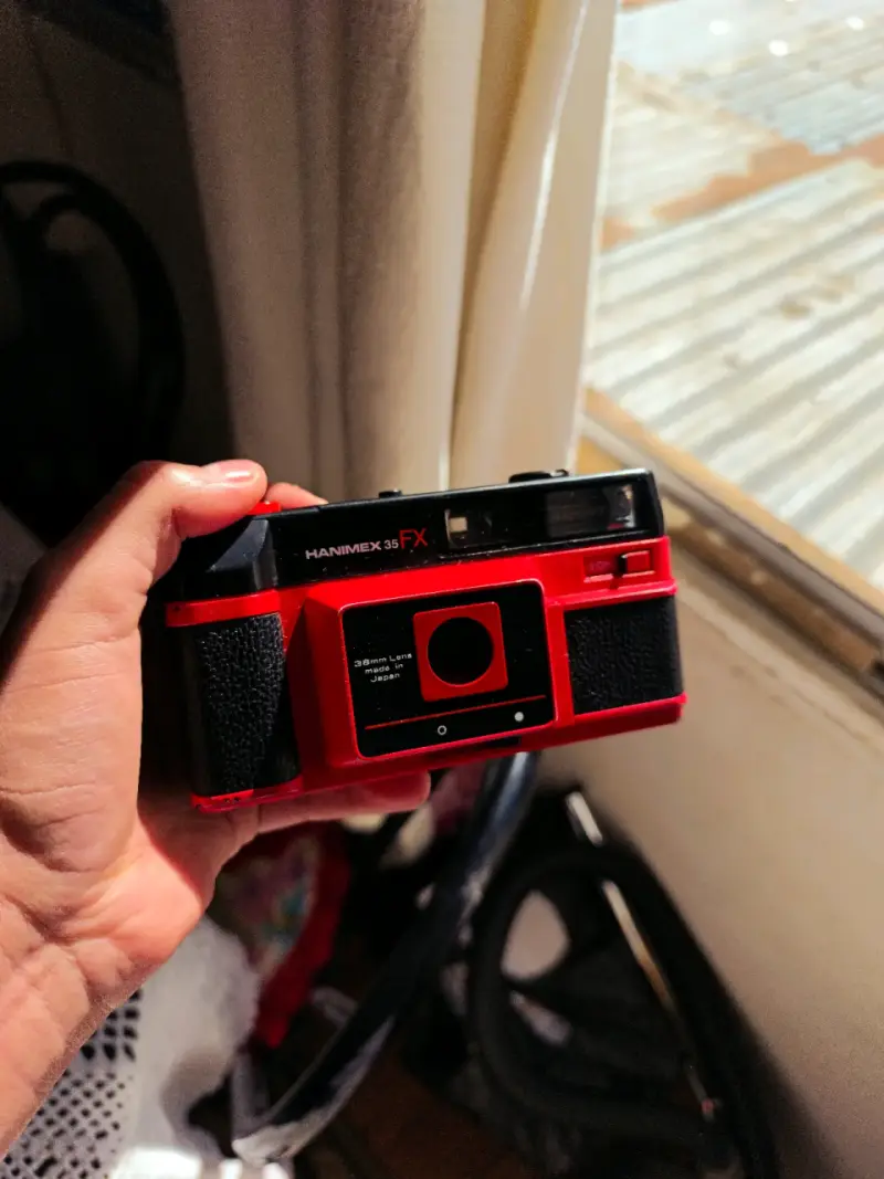 Cámara Hanimex 35 FX roja - 2