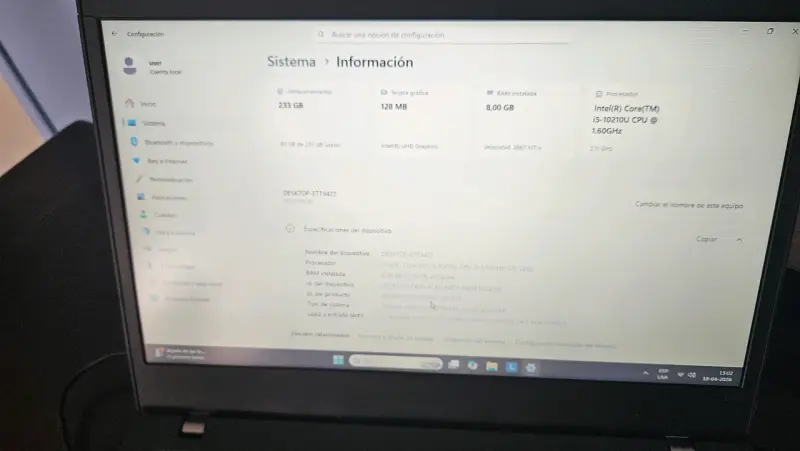 Notebook Lenovo ThinkPad L14 - 3