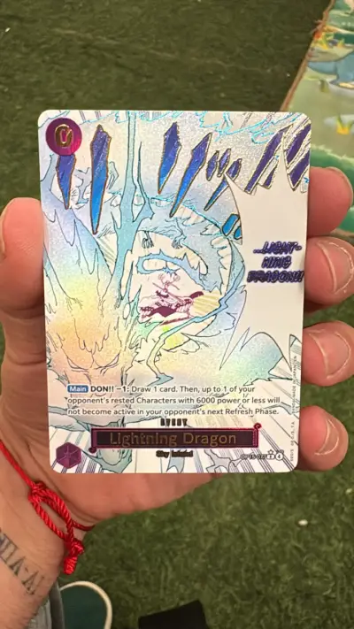 Carta de juego one piece Lightning Dragon - miniatura 1