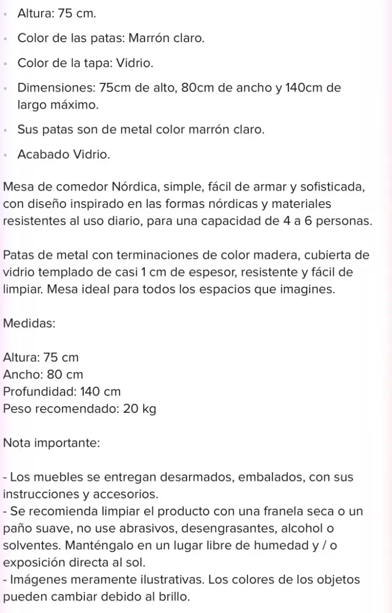 Mesa de vidrio - 4