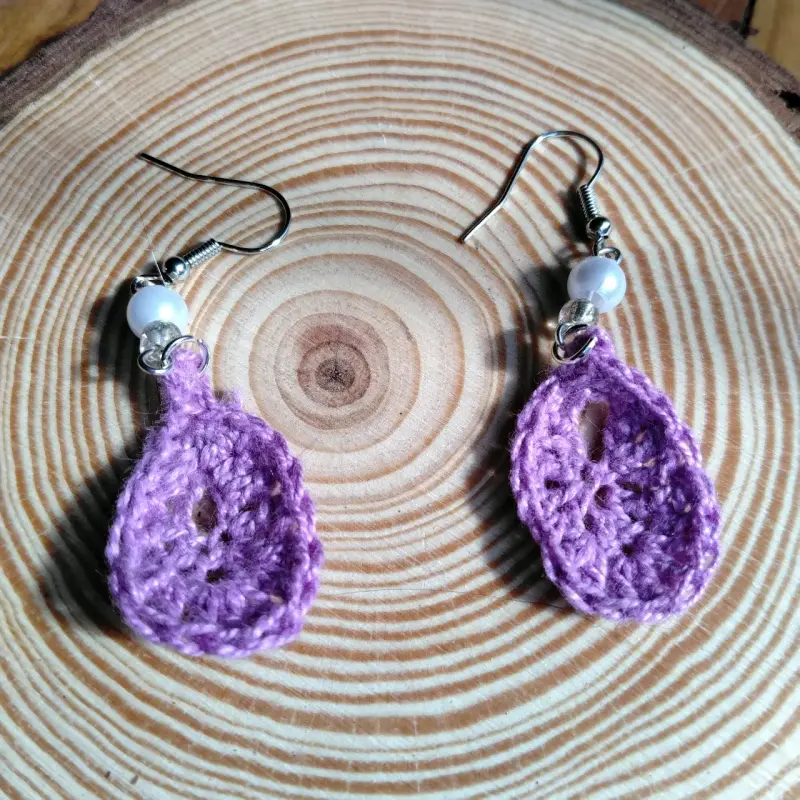 Aros de crochet florales - 2