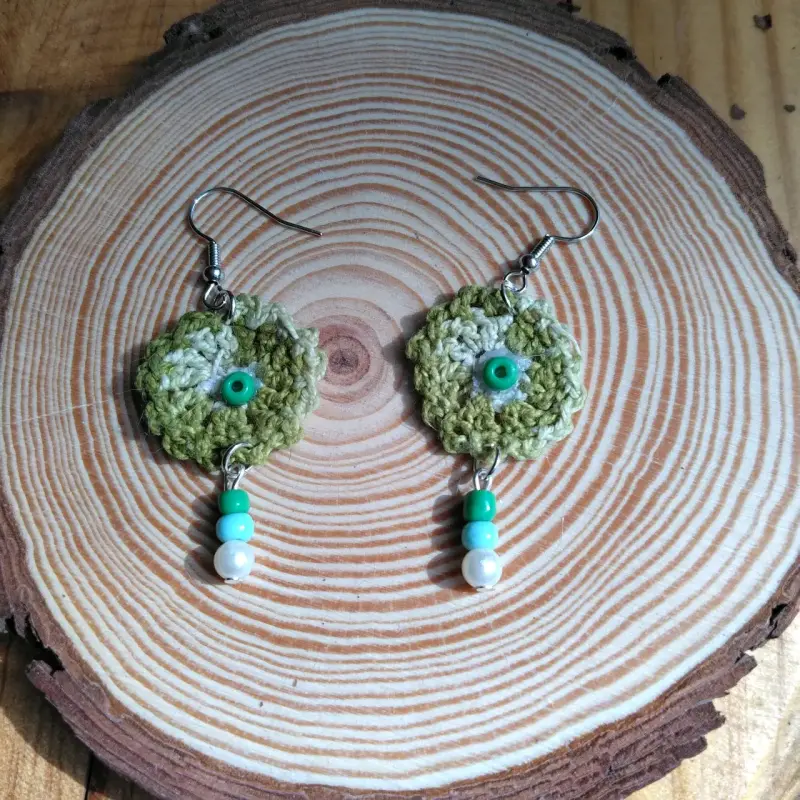 Aros de crochet florales - 6