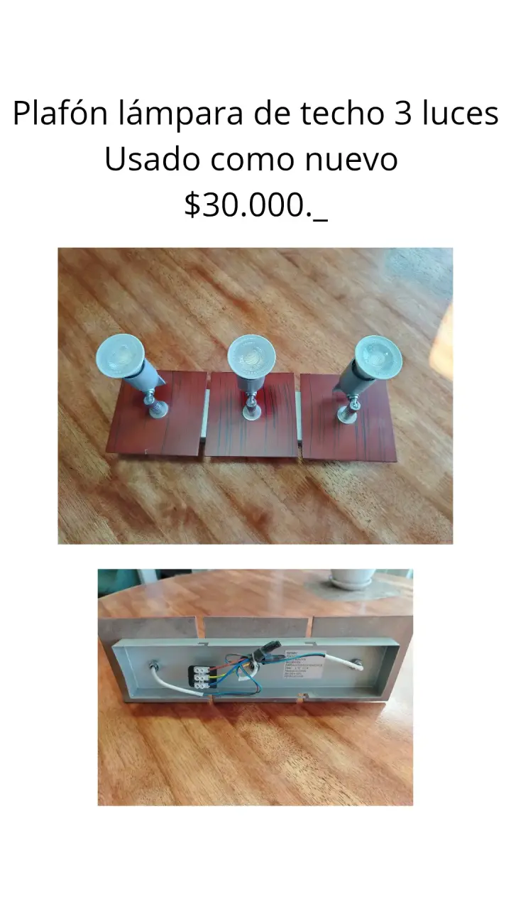 Plafón lámpara techo 3 luces