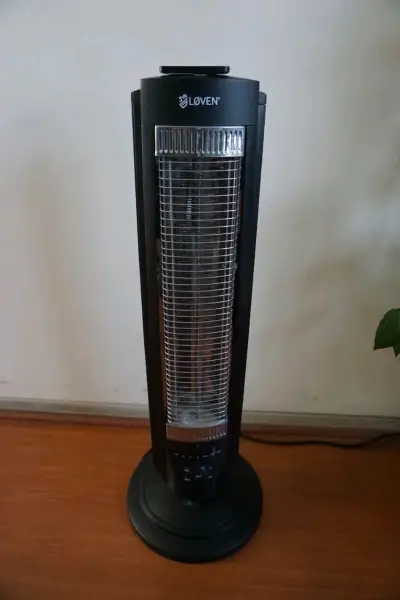 Calefactor eléctrico LØVEN negro - miniatura 1