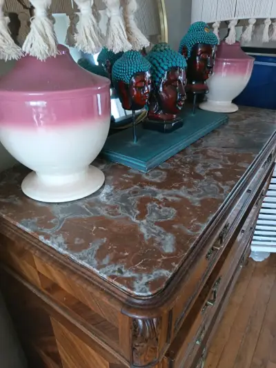 Cómoda de madera vintage - miniatura 4