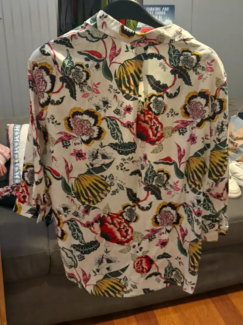 Blusa floral manga larga - 2