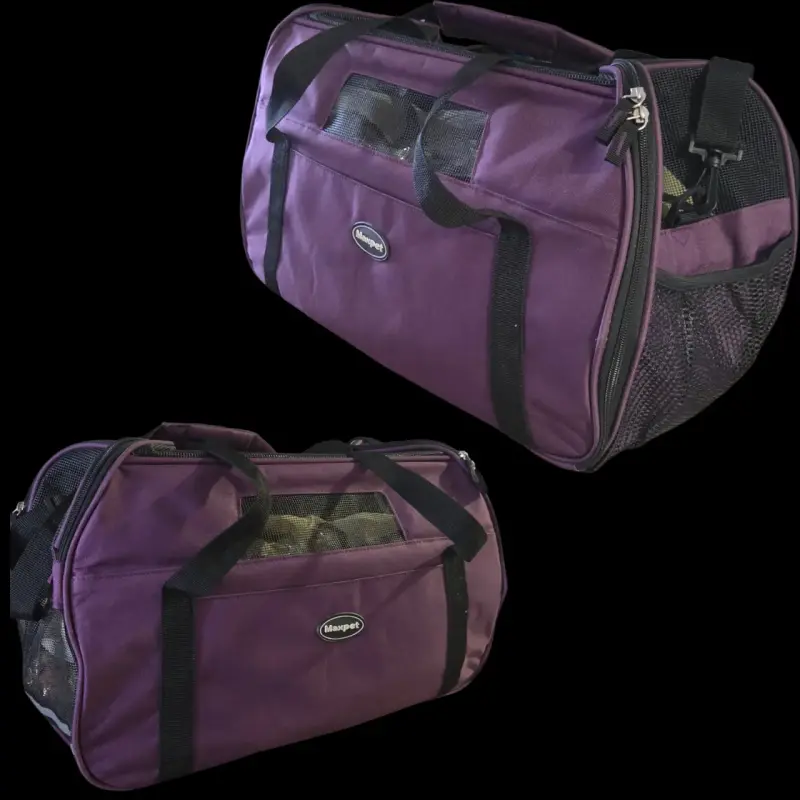 Bolso transportador morado para mascotas - 1