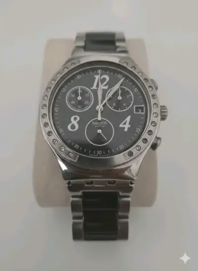 Reloj cronógrafo plateado - miniatura 2
