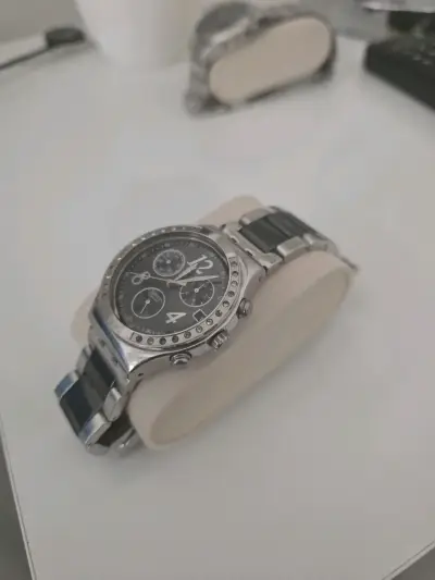 Reloj cronógrafo plateado - miniatura 4