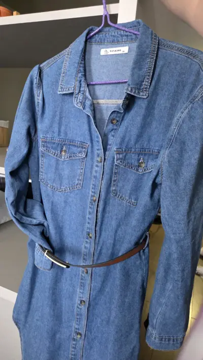 Vestido camisero de mezclilla - miniatura 1