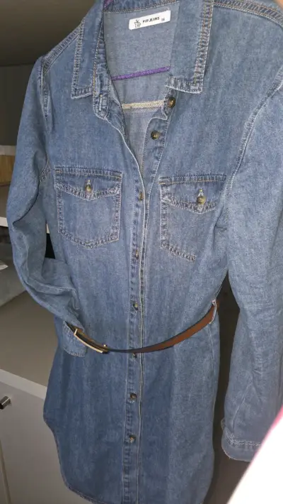 Vestido camisero de mezclilla - miniatura 2