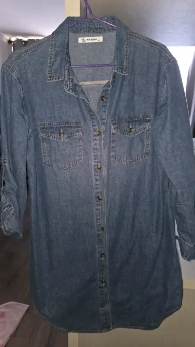 Vestido camisero de mezclilla - miniatura 3