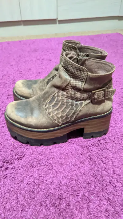 Botines de plataforma marrones 36 - miniatura 1
