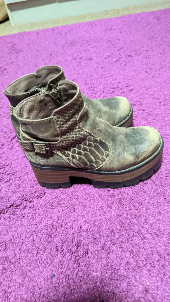 Botines de plataforma marrones 36 - 3