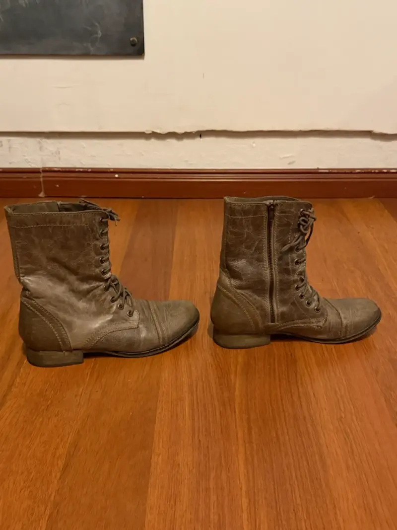 Botines marrones de cuero gastado - 3