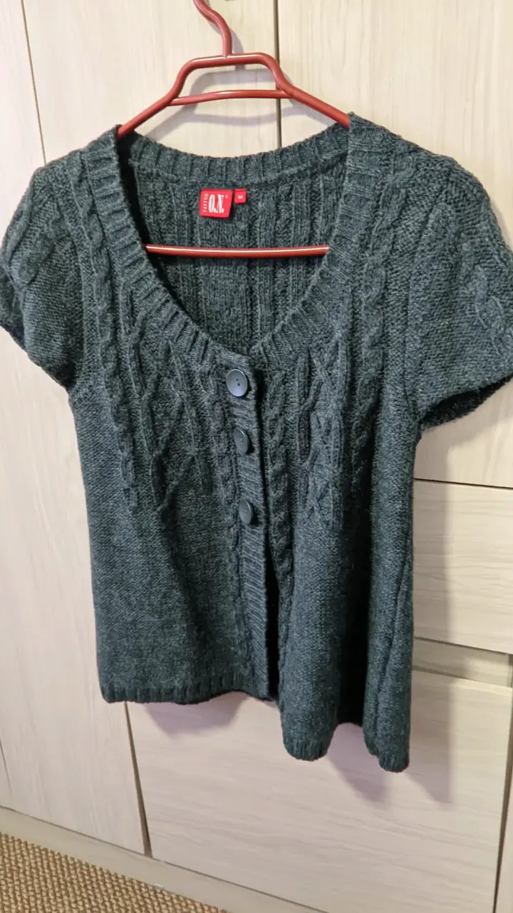 Cárdigan Sin Mangas Gris M - 2