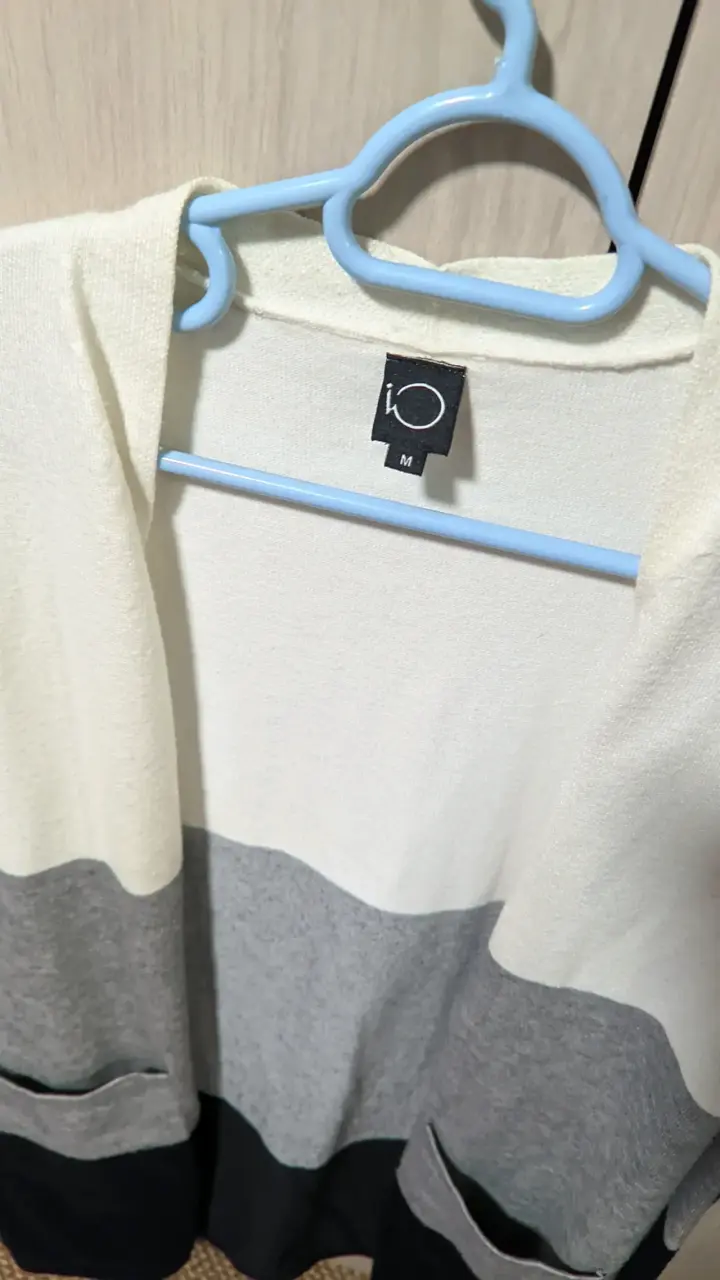 Cardigan tricolor en tonos neutros iO M - 3