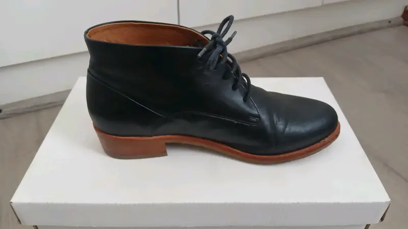 Botines negros de cuero - 5